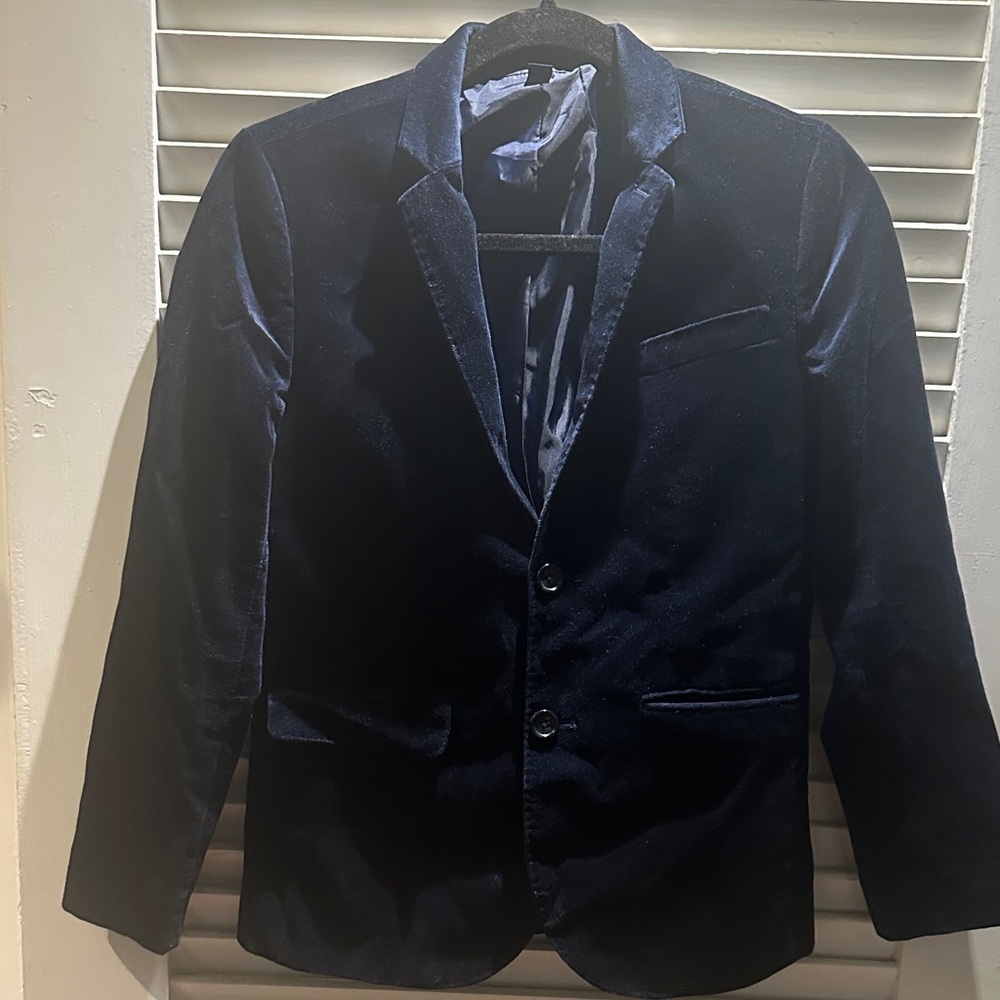Crewcuts Midnight Blue Velvet Blazer